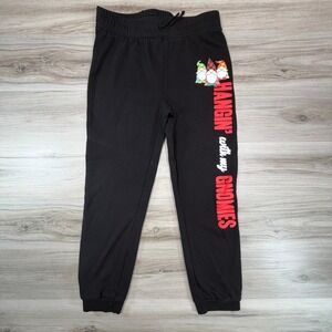 Holiday Sweater Womens Black Hangin with my GNOMIES Jogger Sweatpants‎ Size L